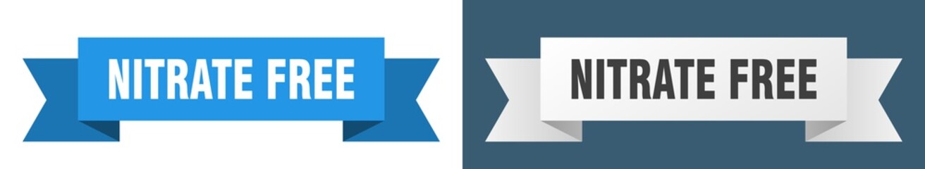 nitrate free ribbon. nitrate free isolated paper sign. banner