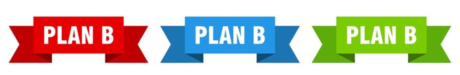 Fototapeta premium plan b ribbon. plan b isolated paper sign. banner