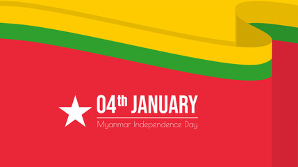 Myanmar Background Design with Myanmar flag color.