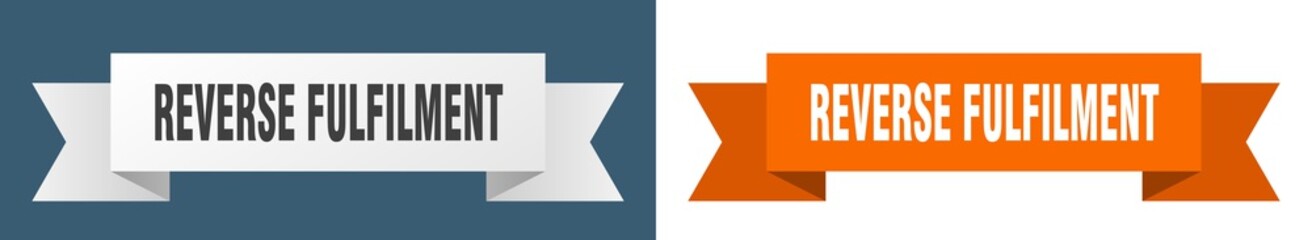 reverse fulfilment ribbon. reverse fulfilment isolated paper sign. banner