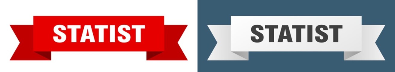 statist ribbon. statist isolated paper sign. banner