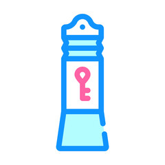 magnetic key color icon vector illustration color