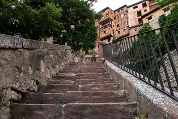 Fototapeta na wymiar Town stone stairs