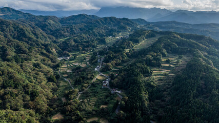 田舎の風景　空撮