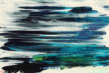 White paint stretches across blue to form abstract clouds in this wispy background.