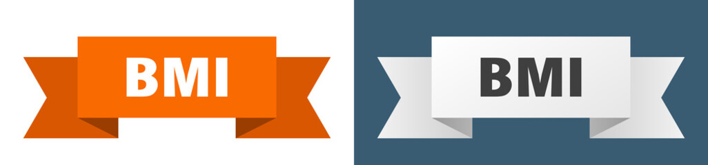 bmi ribbon. bmi isolated paper sign. banner