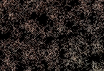 Dark Orange vector backdrop with artificial intelligence data.