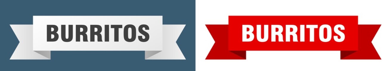 burritos ribbon. burritos isolated paper sign. banner