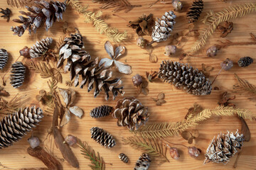 christmas decoration on a wooden table