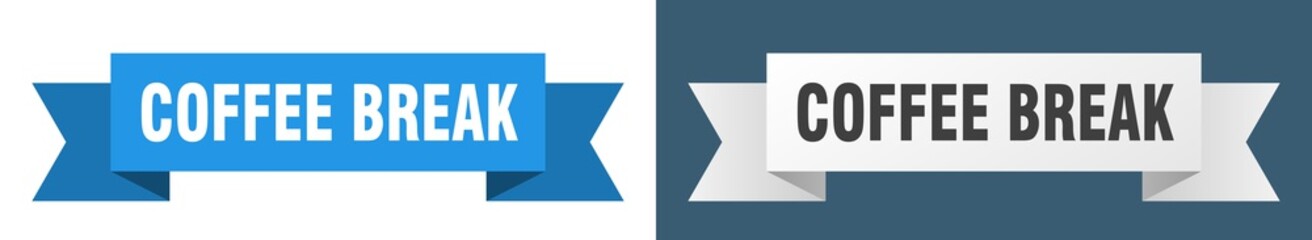 coffee break ribbon. coffee break isolated paper sign. banner