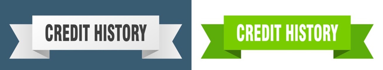 credit history ribbon. credit history isolated paper sign. banner