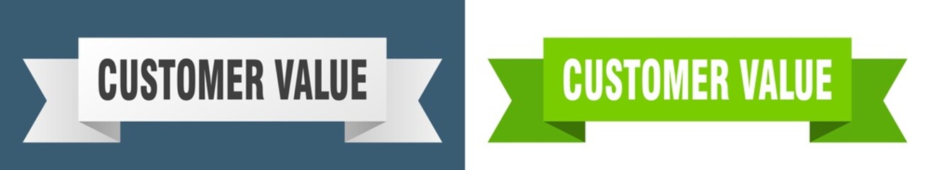 customer value ribbon. customer value isolated paper sign. banner