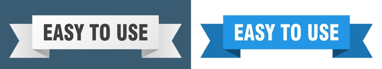 easy to use ribbon. easy to use isolated paper sign. banner