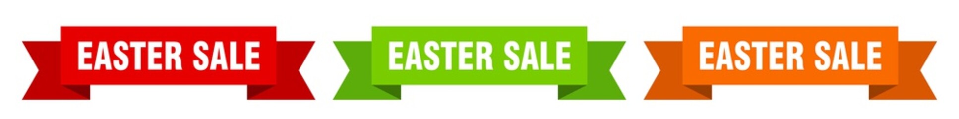 easter sale ribbon. easter sale isolated paper sign. banner