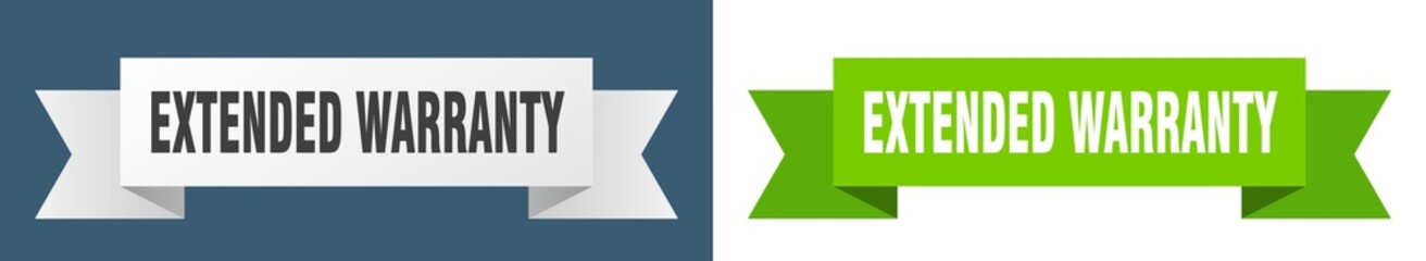 extended warranty ribbon. extended warranty isolated paper sign. banner