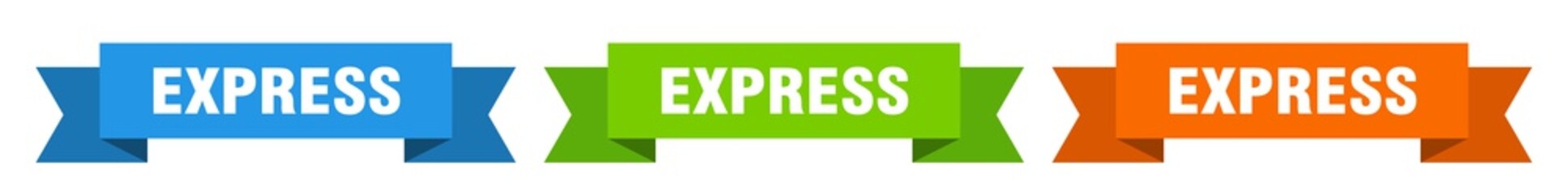 express ribbon. express isolated paper sign. banner