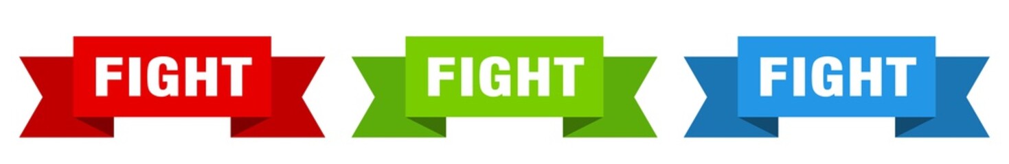 fight ribbon. fight isolated paper sign. banner
