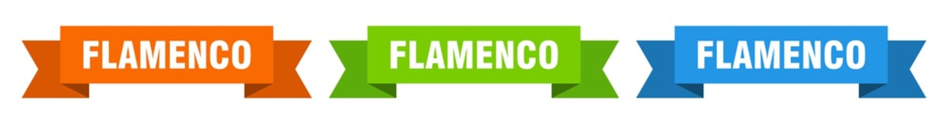 flamenco ribbon. flamenco isolated paper sign. banner