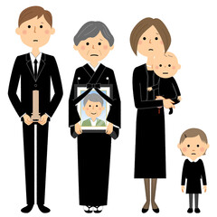 遺族　遺影　位牌