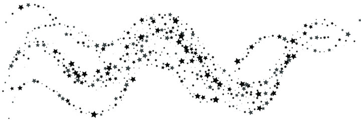 Shooting stars confetti. Black, white colors. Festive background. Abstract texture on a white background. Design element. Vector illustration, eps 10.