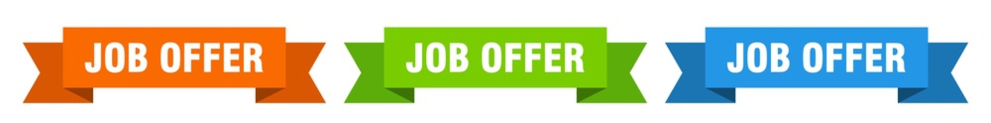 job offer ribbon. job offer isolated paper sign. banner