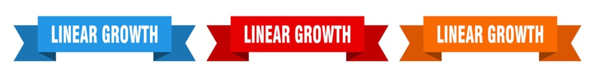 linear growth ribbon. linear growth isolated paper sign. banner