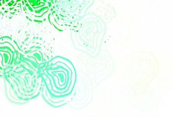 Light Green, Yellow vector template with chaotic shapes.