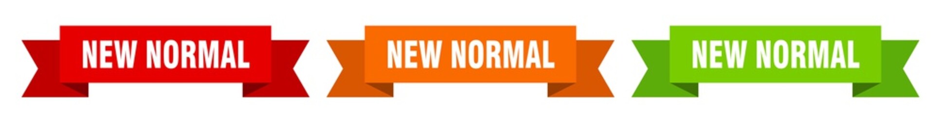 new normal ribbon. new normal isolated paper sign. banner
