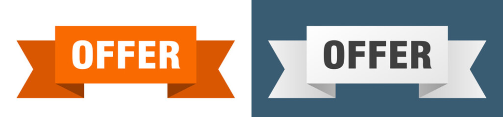 Fototapeta premium offer ribbon. offer isolated paper sign. banner