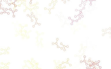 Light Red, Yellow vector template with artificial intelligence structure.
