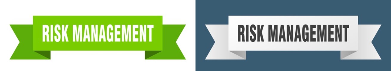 risk management ribbon. risk management isolated paper sign. banner