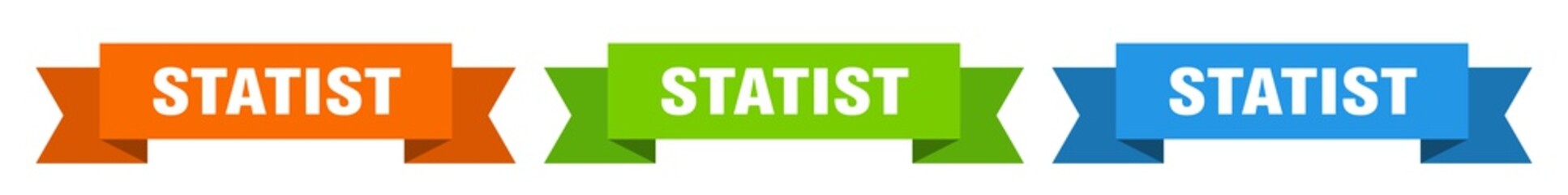 statist ribbon. statist isolated paper sign. banner