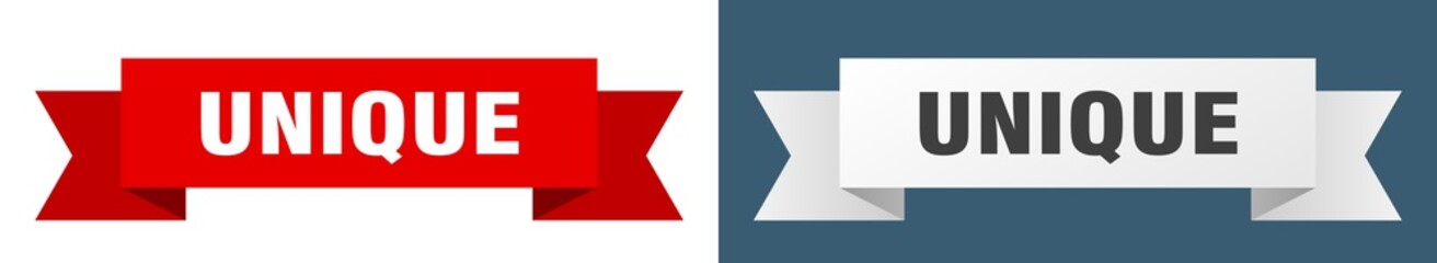 unique ribbon. unique isolated paper sign. banner