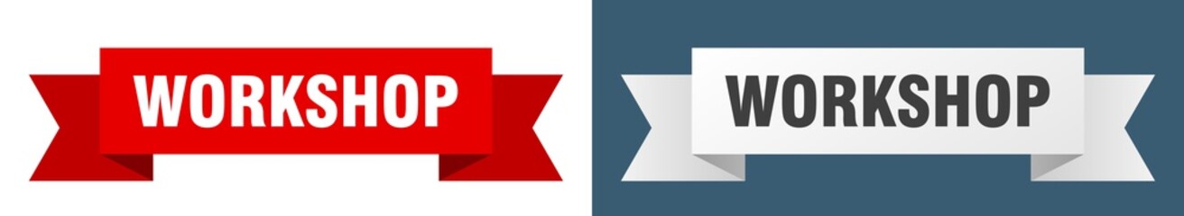 workshop ribbon. workshop isolated paper sign. banner