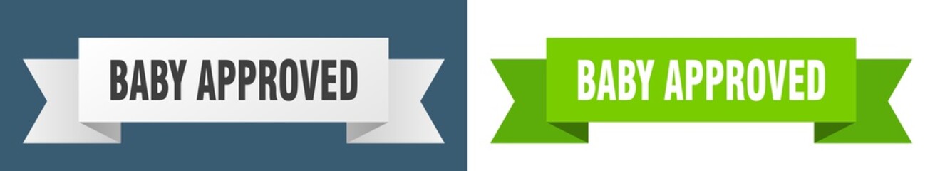 baby approved ribbon. baby approved isolated paper sign. banner