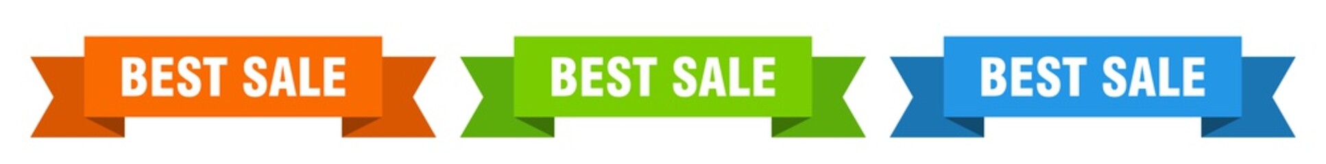 best sale ribbon. best sale isolated paper sign. banner