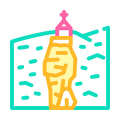 katskhi pillar color icon vector illustration color