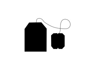 Tea bags, isolated background, tea, black tea bag graphic