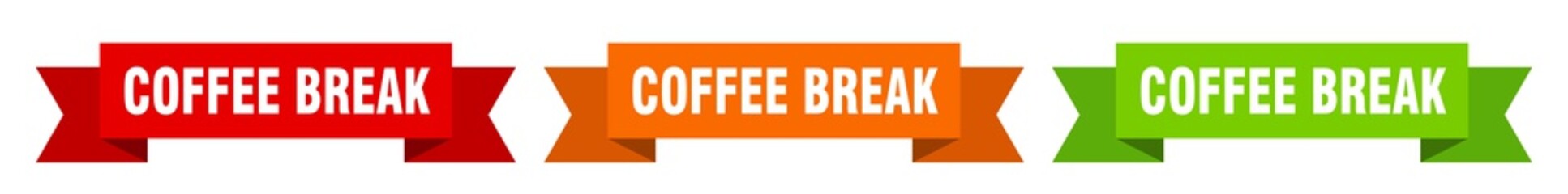 coffee break ribbon. coffee break isolated paper sign. banner