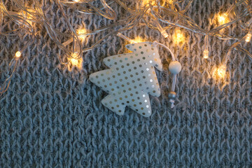 Christmas tree decoration and garland