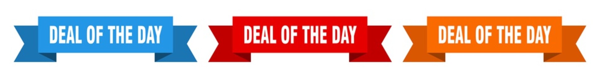 deal of the day ribbon. deal of the day isolated paper sign. banner