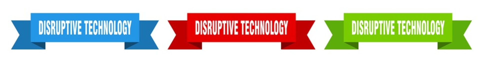 disruptive technology ribbon. disruptive technology isolated paper sign. banner