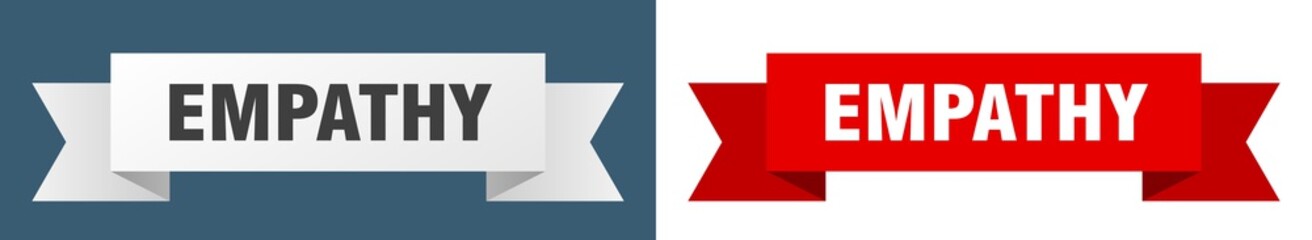 empathy ribbon. empathy isolated paper sign. banner