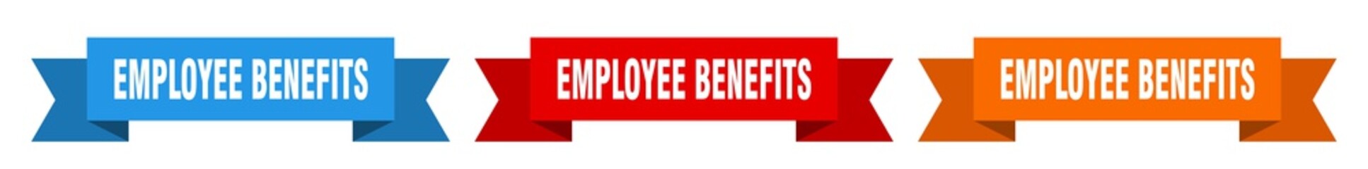 employee benefits ribbon. employee benefits isolated paper sign. banner