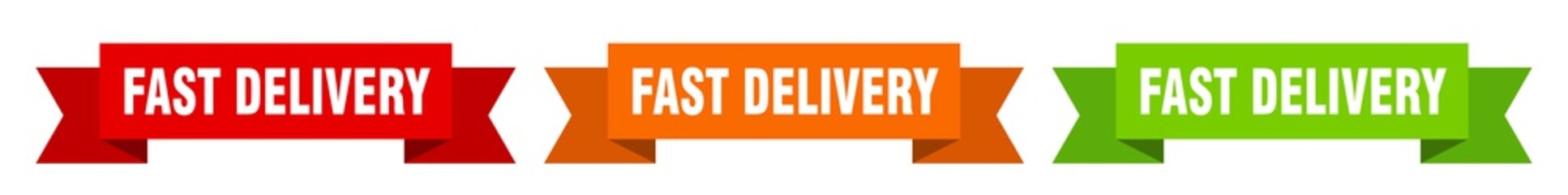 fast delivery ribbon. fast delivery isolated paper sign. banner