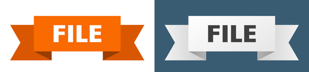 file ribbon. file isolated paper sign. banner