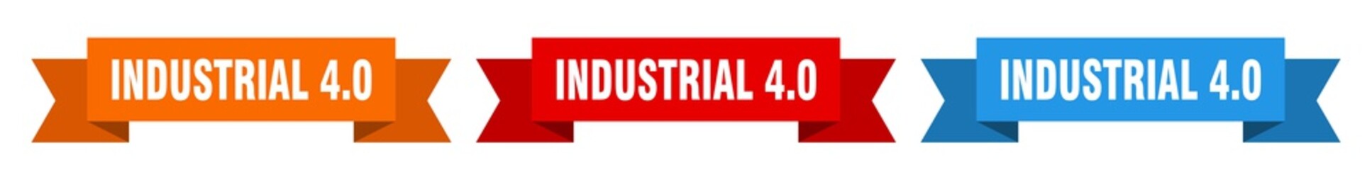 industrial 4.0 ribbon. industrial 4.0 isolated paper sign. banner