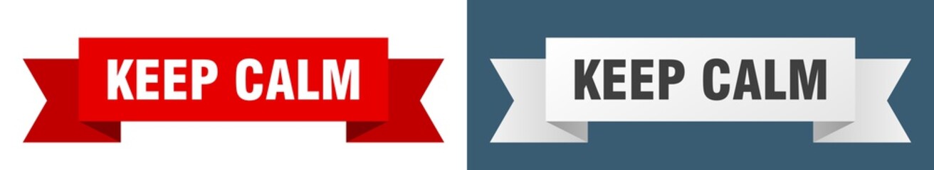 keep calm ribbon. keep calm isolated paper sign. banner