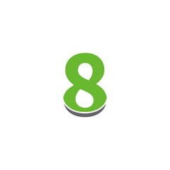 Number 8 logo icon design concept