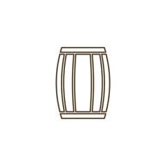 Vector set of barrels in vintage style. Collection barrels on a white background stock vector.